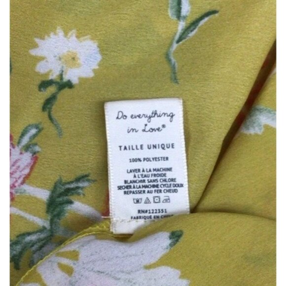 Do Everything In Love Womens OS Kimono Butter Yellow Hawaii Beachy Tropical - Picture 8 of 8